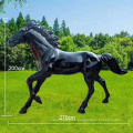 Hot sale instock life size animal statues resin running herd horse sculptures